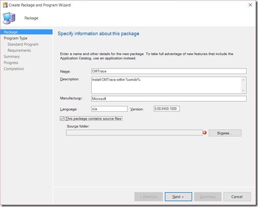Configuration Manager Deployment Test 2-Create Package and Program Wizard-Package Configuration Manager Deployment Test 2-Create Package and Program Wizard-Package